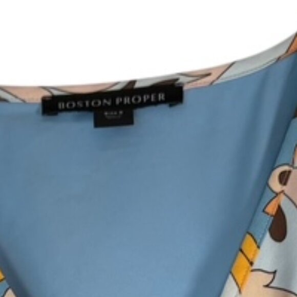 Boston Proper Printed Tiered Maxi Dress multi color size S - Picture 5 of 6